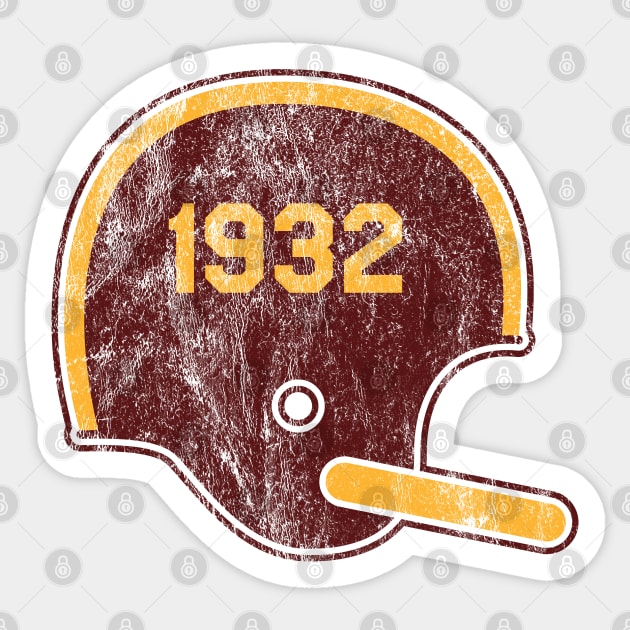 Washington Commanders Year Founded Vintage Helmet Sticker by Rad Love